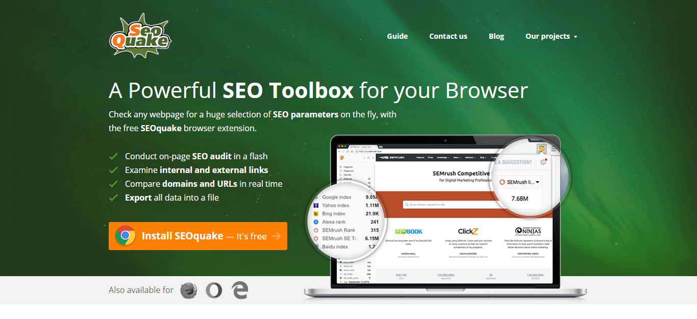 seo quacke free seo tool